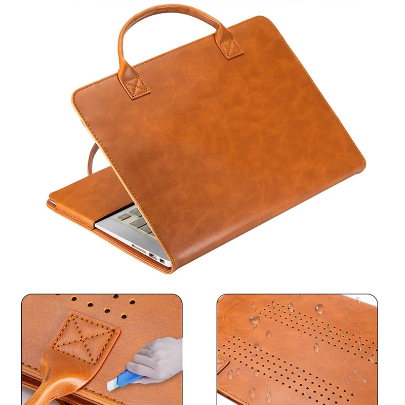 Чехол для ноутбука MacBook Pro Air 15,4 13,3 13 12 11 сумка для ноутбука PU кожаный рукав Съемная сумка для ноутбука