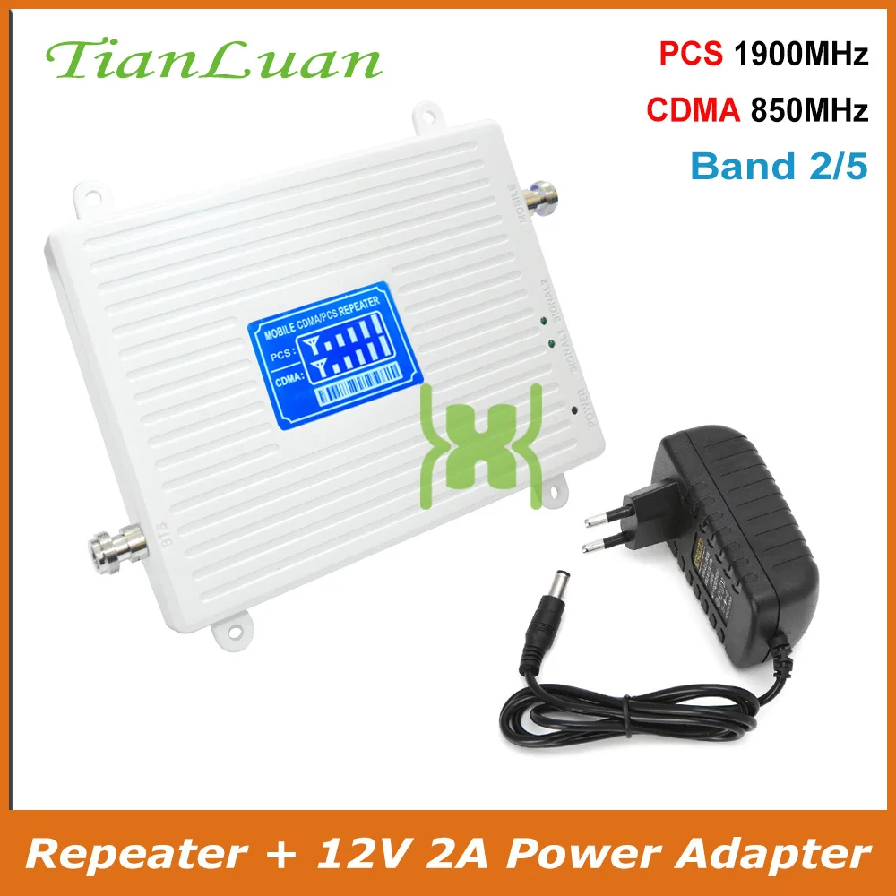 TianLuan Band 2 5 усилитель сигнала мобильного телефона 2G 3g CDMA 850 шт 1900 МГц сотовая связь