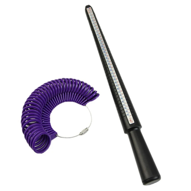 

Plastic Four - Inch Ring Rod Ring Circle Meddo Harbor Mix With Ring Size Measuring Tool
