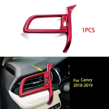 

Red Interior Dashboard Left Air AC Outlet Vent Cover Frame Trim for Toyota Camry 2018-2020