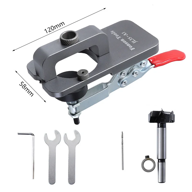 Woodworking 35mm hinge opener cabinet door panel hinge punching locator hinge drilling installation auxiliary tool