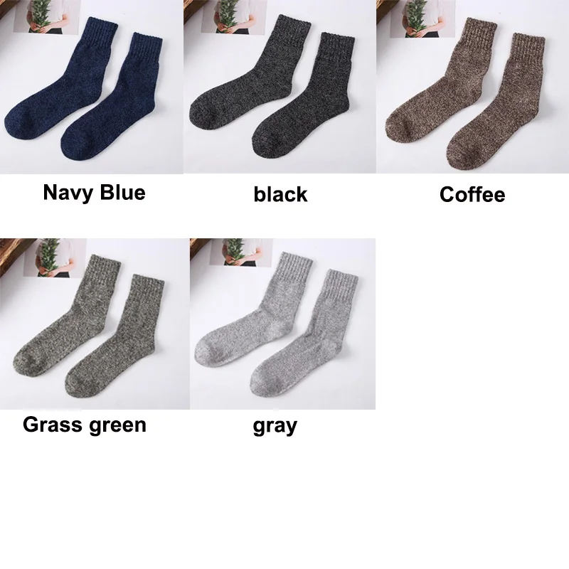 Регулируемые зимние эластичные Calcetines Hombre толстые хлопковые носки в полоску повседневные теплые мягкие удобные 5 пар/лот мужские шерстяные носки