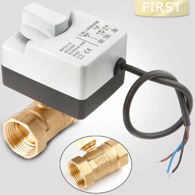 Motorizada o Manual V/álvula motorizada 2 vias 220V valvula esfera bola electrico DN15 DN20 DN25