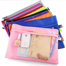 Двойная Сумка для документов на молнии формата А4, пластиковая Водонепроницаемая Сумка для документов, тестовая бумага для студентов, сумка для информации, включает в себя офисные принадлежности