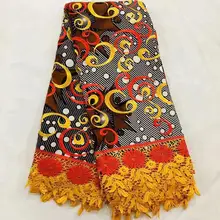 Модный дизайн, хлопок, водорастворимые кружевные ткани, смешанный Анкара, восковая вышивка, Африканские Восковые кружева, ткань для платья! O-4626