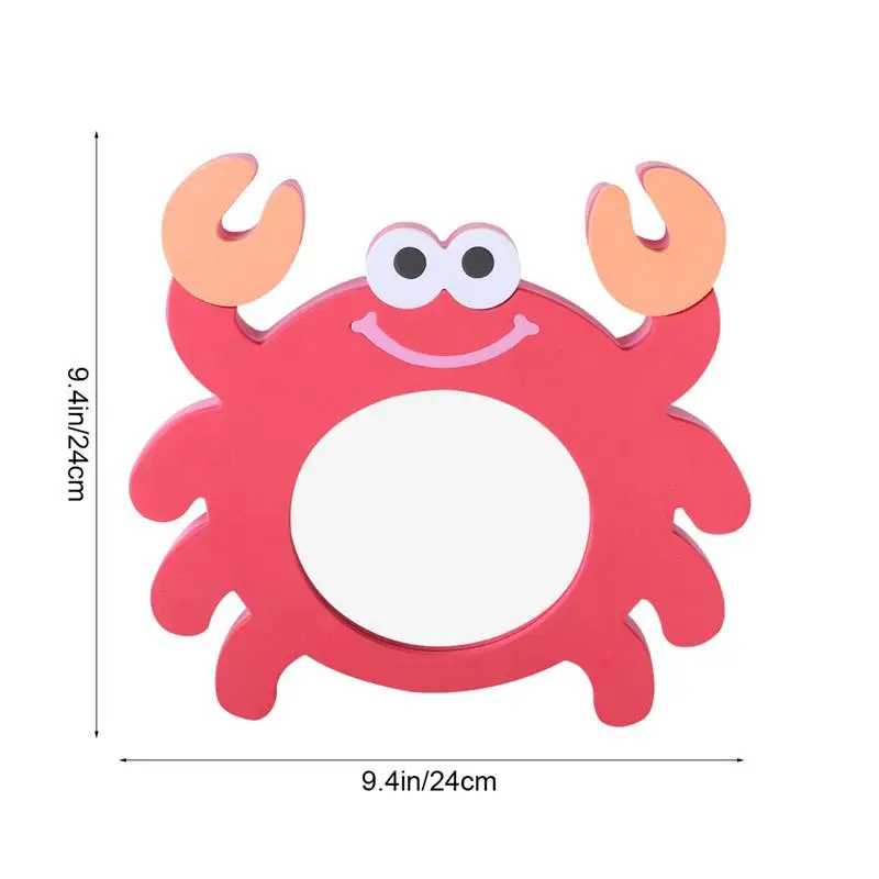 Toddler Toys EVA Cartoon Mirror Small Mirroring Plaything Creative Crab Or Frog Design Water Toy Educational Cartoon Small 6