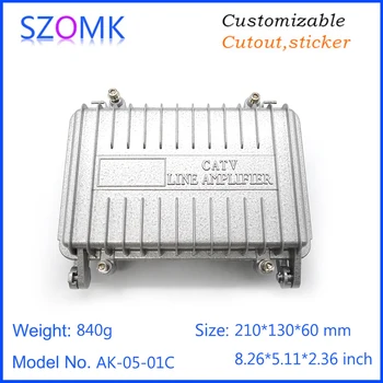 

210*130*60mm szomk outdoor IP67 waterproof aluminum amplifier die cast enclosure for signal monitoring equipment