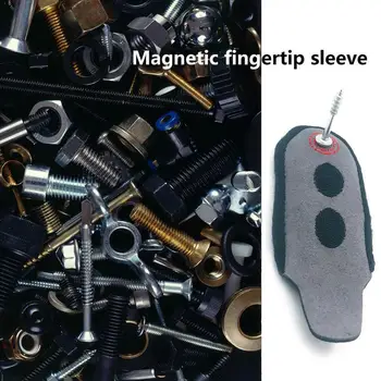 

Strong Magnetic Finger Glove Craftsman Fingertip Magnet Convenience Pickup Magnet Metal Sleeve Sleeve Q6Y1