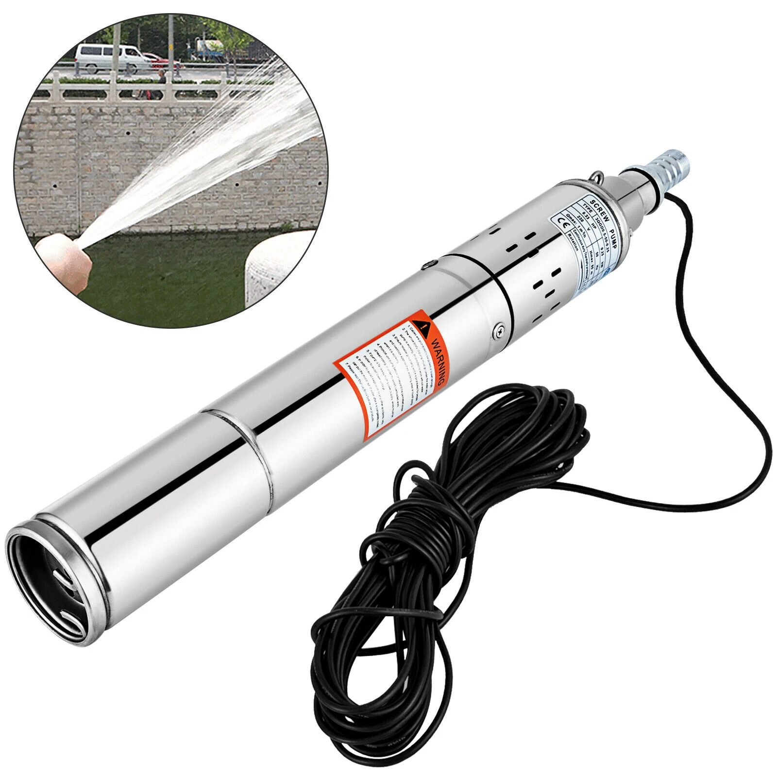 220V 0.25KW pompa air Submersible 250W 