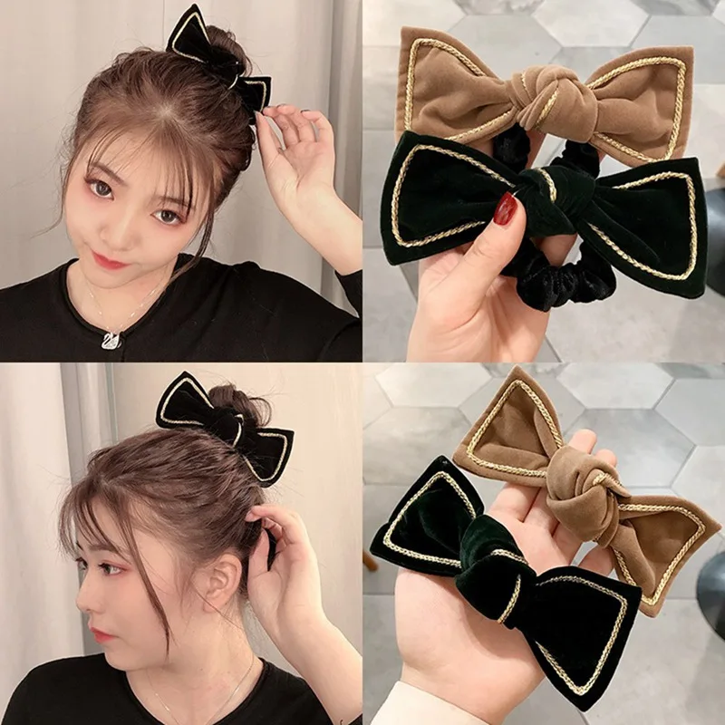 

Phnom Penh Bow Hairpin Ins Net Red Hair Circle Japanese Headdress Velvet Head Rope Back Head Hair Rope Girl Hairpin