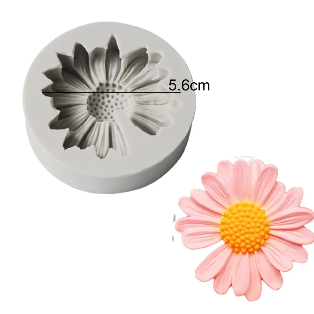 

Daisy Chamomile Flower Silicone Mold Car Aromatherapy Epoxy Handmade Soap Candle Mold Diy Decoration Mold Cake Decorating Tools