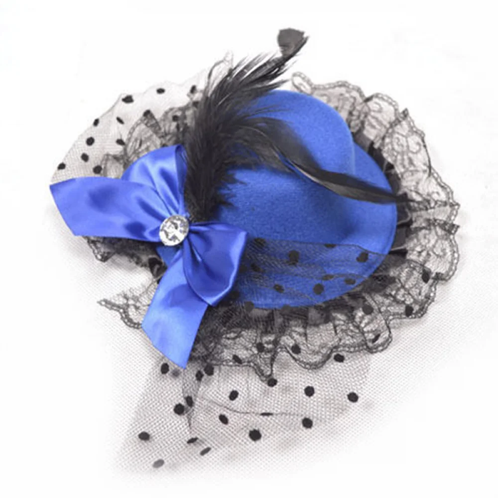 Bride Hat Fedoras Hair Accessories Retro Short Hair Feather Flower Veil Banquet Head Accessories Women's Hats Wedding Ceremony michael jackson fedora