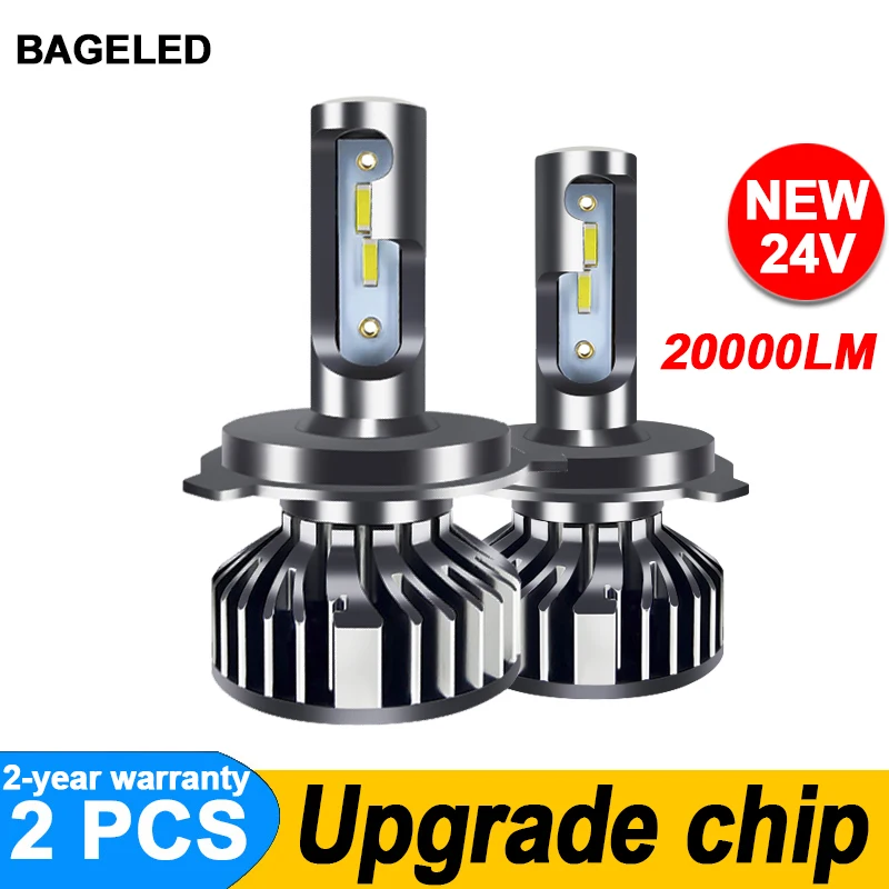 BAGELED CSP H7 LED car light H4 lamp H1 H3 HB3 9005 led headlight 9006 hb4 H11 Headlamp 20000LM 24V Car Headlight Bulbs | Автомобили и