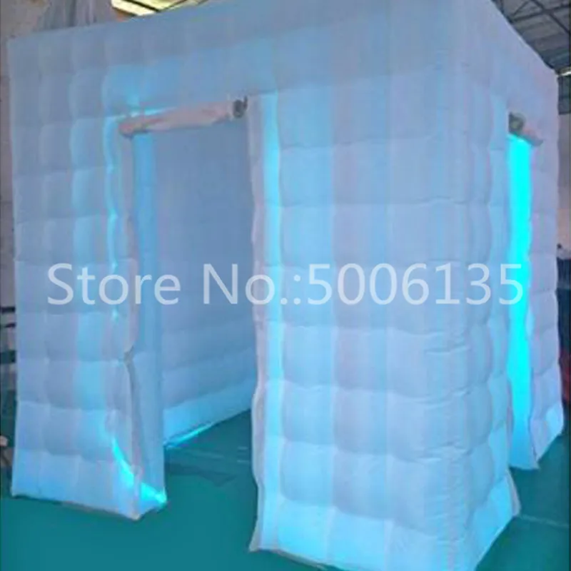 На заказ Свадебная вечеринка надувная фото Надувная Палатка куб карбин надувной дом с многоцветной светодиодный свет