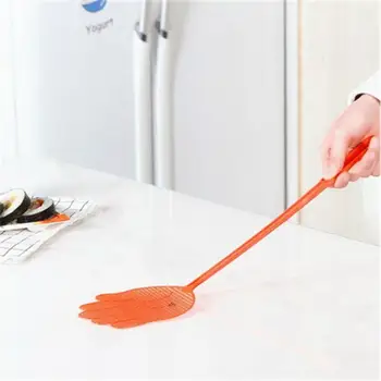 

Random Color Cute Palm Pattern Plastic Fly Swatter Lightweight Household Flapper Mosquito Bug Zapper Pest Contral For Bedroom