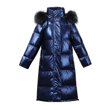 Зимняя парка, пальто, глянцевая куртка, женские пуховики, хлопковые куртки, длинные с капюшоном, утолщенные патч дизайн, модные свободные Chaqueta Mujer