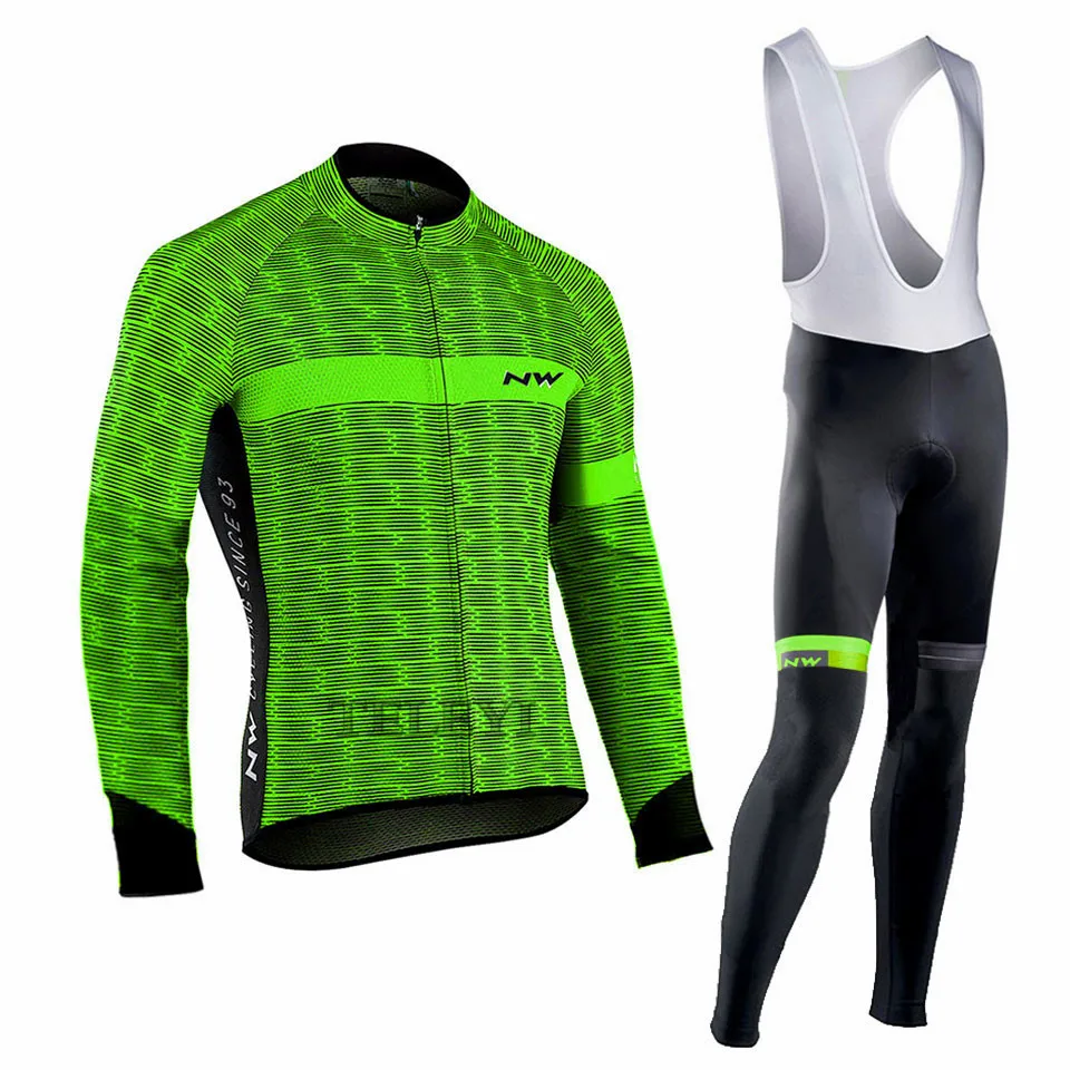NW осенний комплект велосипедной одежды с длинными рукавами велосипедная дышащая одежда анти-пот MTB велосипед Велоспорт Джерси Ropa Maillot Ciclismo