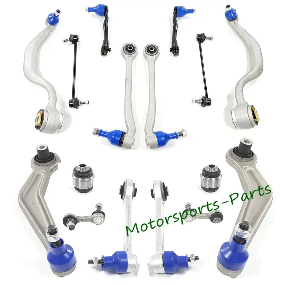 

Front+Rear Control Arms Ball Joint Sway Bar Link End Kit For BMW E39 540i M5