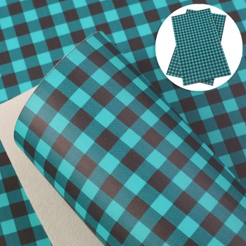 

David accessories 20*34cm Plaid Smooth Faux Leather Fabric for Bows Synthetic Leather DIY Handmade Materials,1Yc11255