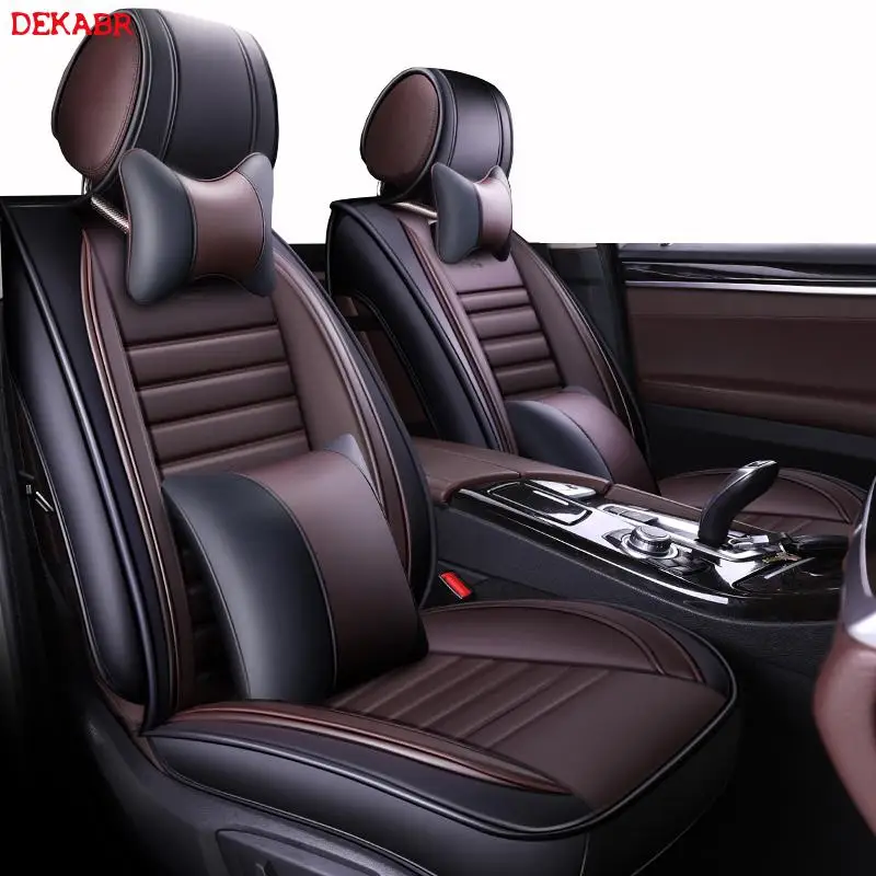

(Front+Rear)Leather Automobiles Seat Covers for hyundai accent elantra santa fe solaris sonata tucson 2009 2008 2007 2006 style