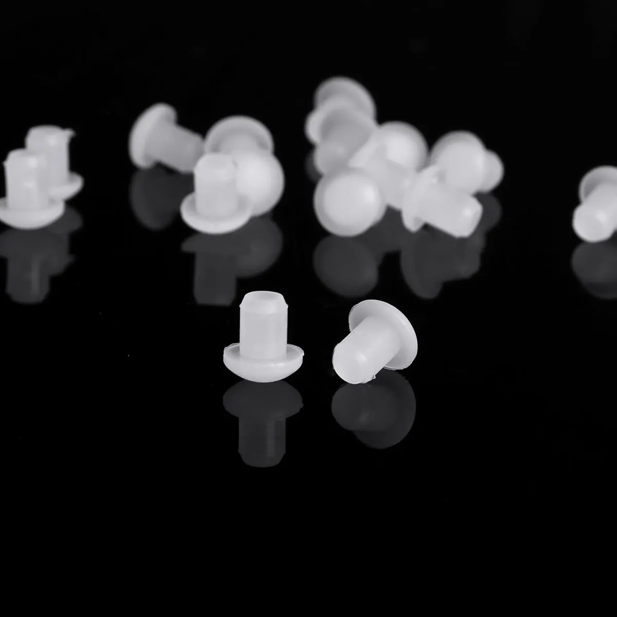 Silicone Soft Stem Bumpers 5mm Thread Diameter for Glass Table Cabinet 50Pcs