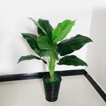 

70cm12 Leaf Large Artificial Tropical Plant Plastic Palm Tree Branch Green Banana Leaf Garden Hotel Wedding Home Christmas Decor