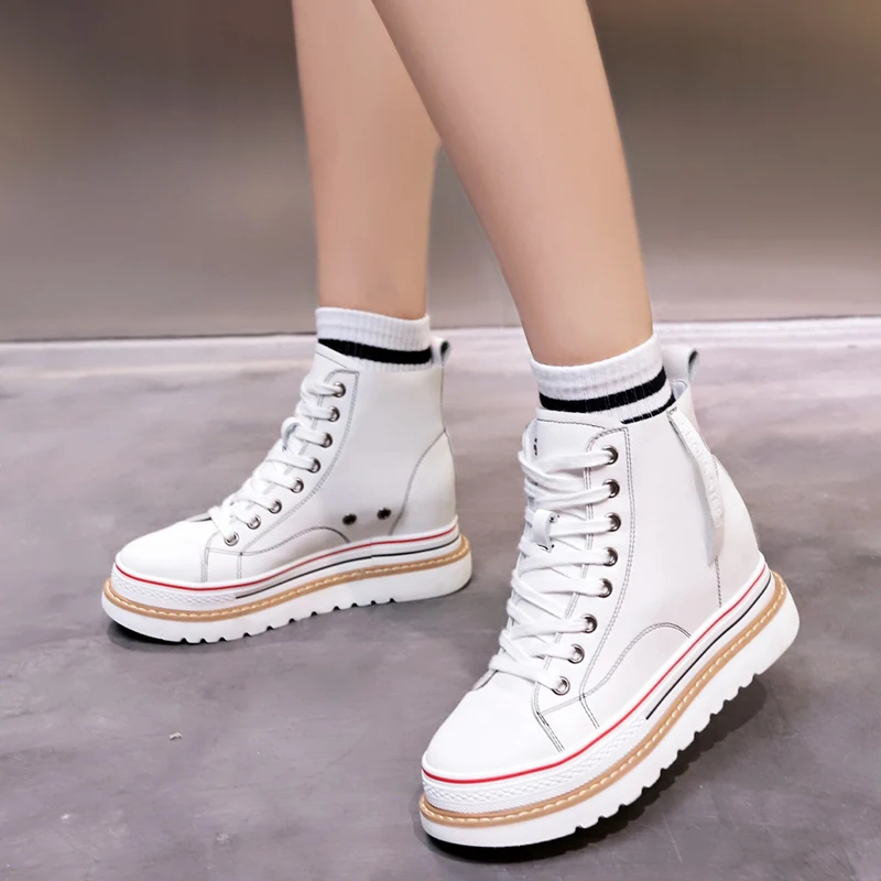 

Women Platform Sneakers Woman Wedge Casual Shoes Chunky Trainers Women Fashion Fresh Style High Top Platform Sneakers for Girls