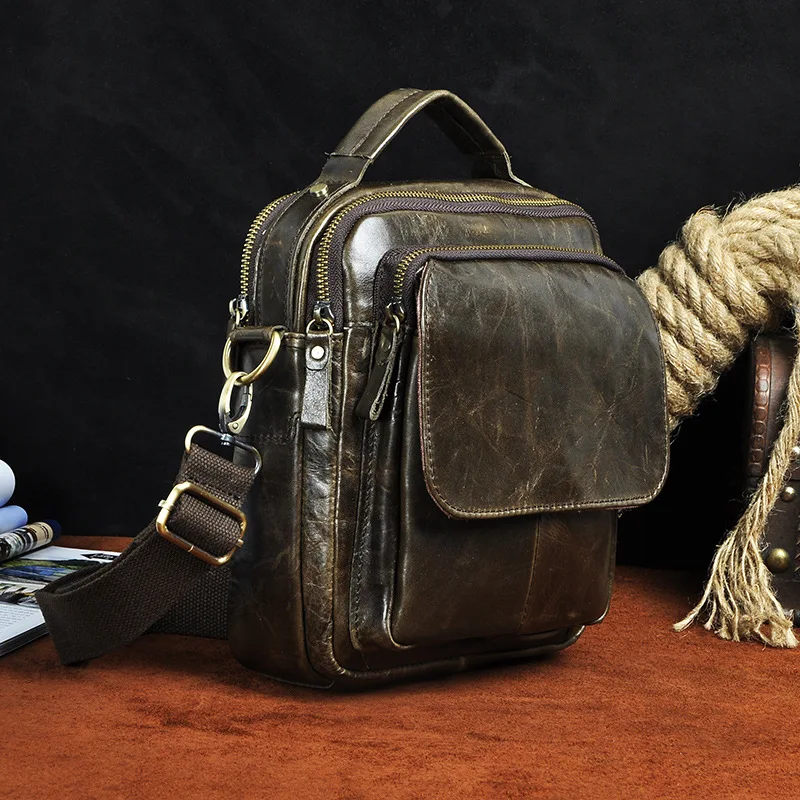 GO-LUCK, брендовая сумка из натуральной кожи, ручная сумка, сумка для Ipad Mini, мужская сумка-мессенджер, мужские сумки через плечо из воловьей кожи