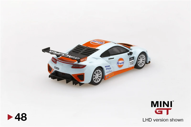 Мини GT 1: 64 LB работает Honda Acura nsx GT3 Галф Mijo США Эксклюзивный LHD литой модельный автомобиль