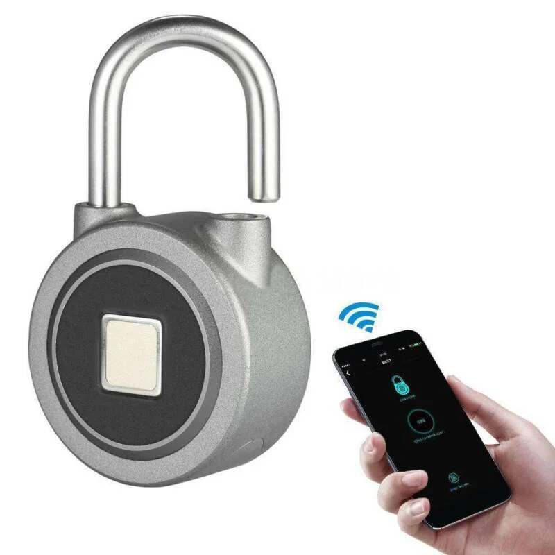 

Warehouse Smart Lock Door Anti Theft Fingerprint USB Cable Grey Bicycles Backpack USB Keyless
