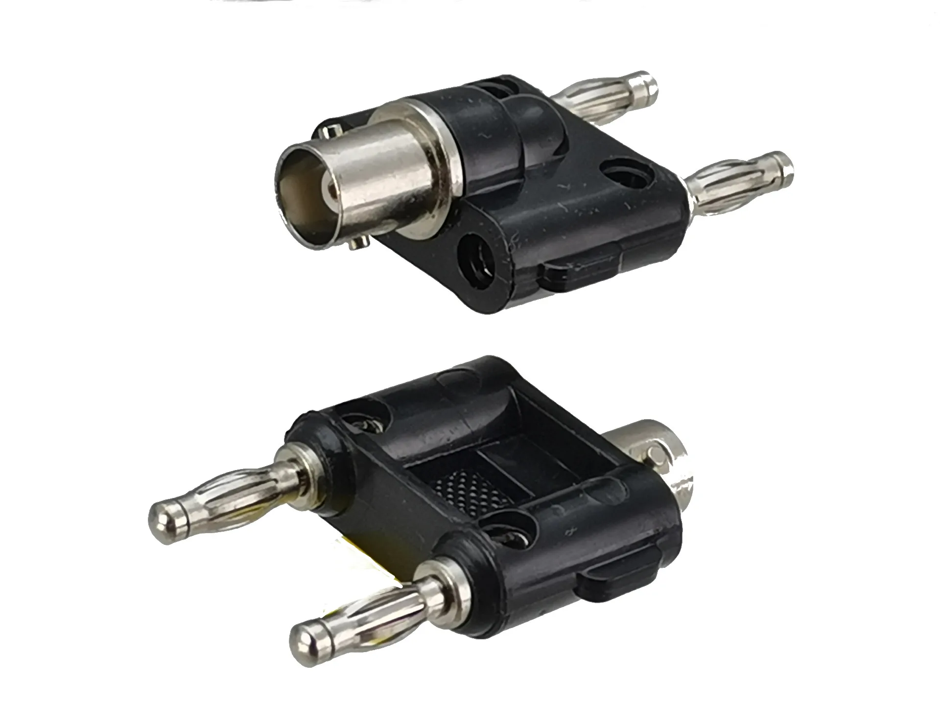 1pcs Adapter Connector BNC to 2 Dual Banana Male Plug & Female Jack RF Coaxial Converter New