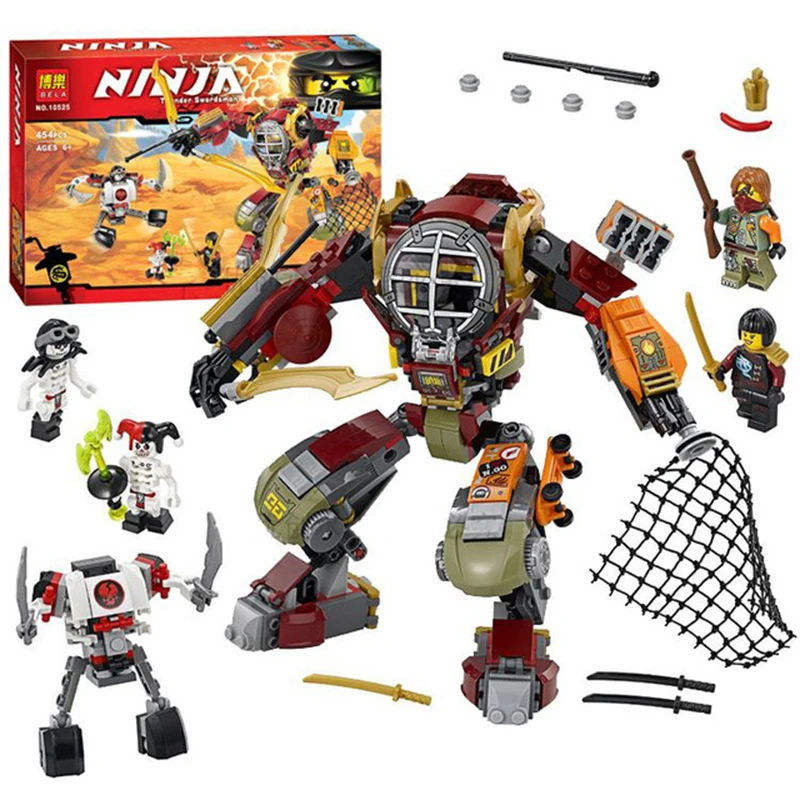 M. e. c. ronin Krazi Bela 10525ninja Salvage Frakjaw Ninjagoed строительные блоки наборы фигурки кирпичи
