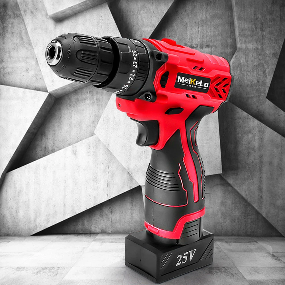 12V/25V Cordless Screwdriver Electric Screwdriver Cordless Drill Power Tools Handheld Drill Lithium Battery Charging Drill 40m smart digital laser distance meter range finder usb charging rangefinder handheld distance measuring meter