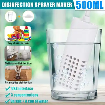 

500ml USB Electric Sodium Hypochlorous Acid Water Maker Machine 84 Disinfectant Generator Household Electrolysis Water Filter