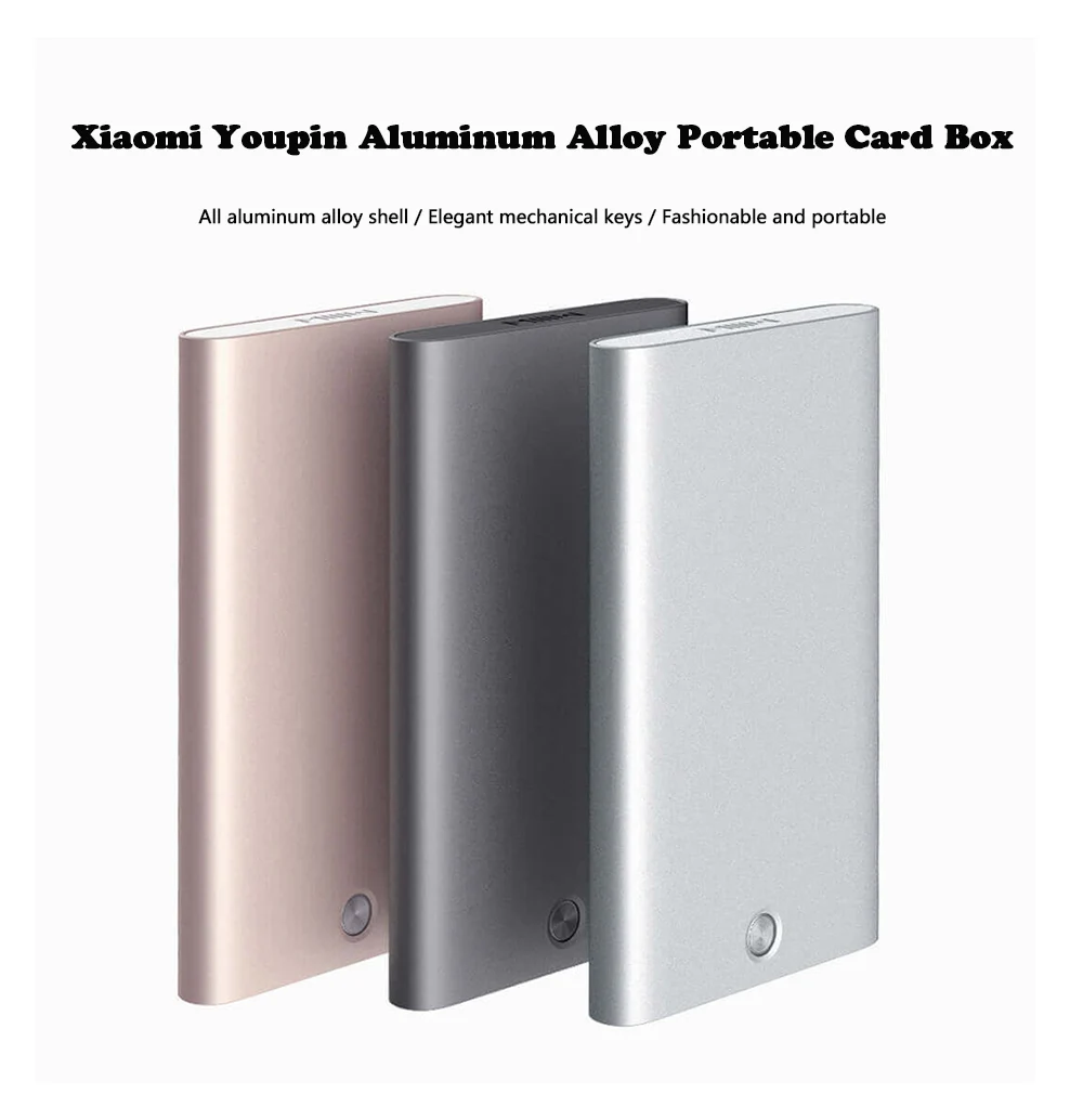 Горячая Xiaomi Youpin MIIIW держатель для карт из нержавеющей стали серебристый алюминиевый чехол для кредитных карт для женщин и мужчин ID карта коробка чехол Карманный Кошелек