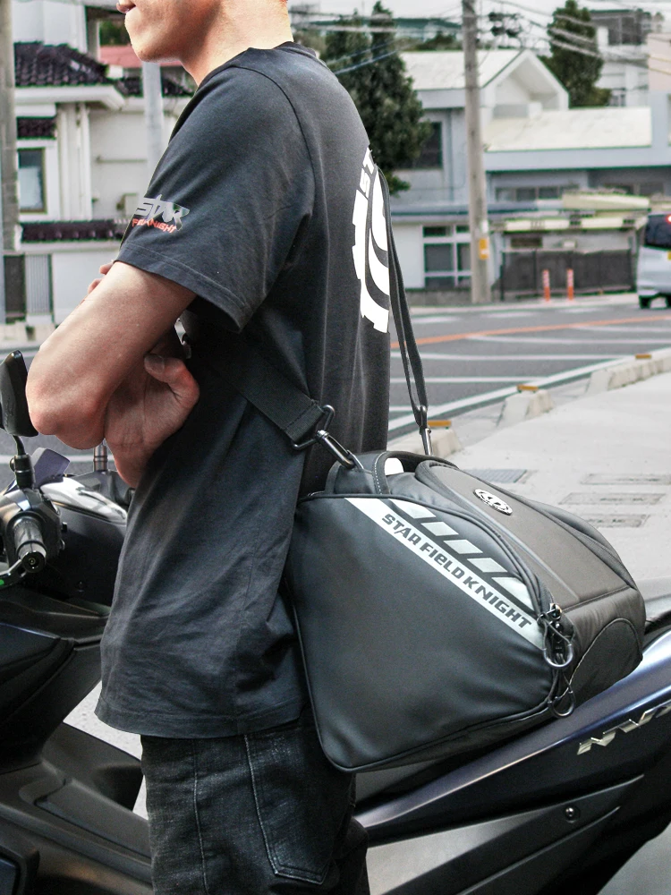 SKB-337 Motorcycle Cross Bag Waterproof Motorbike Fuel Tank Bag Large Capacity Motorcycle Shoulder Luggage Black motorcycle tank bag