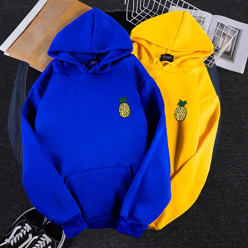 Women Hoodies Hooded Pineapple Print Hoodies 2019 Long Sleeve Hoodies Fleece Pullover Sweatshirts Hoodies Mujer Sudadera Hooded