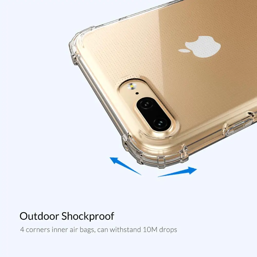 Прозрачный мягкий чехол ORICO из ТПУ для телефона iPhone 7 8 Plus Прозрачная силиконовая