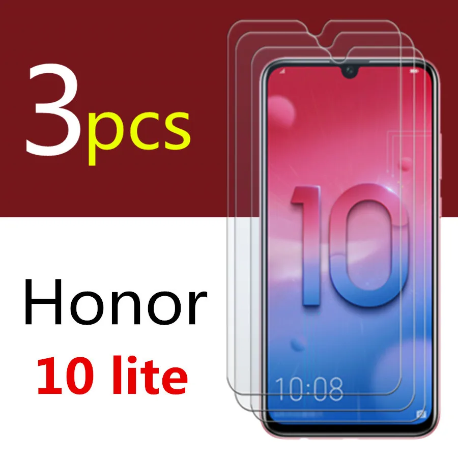 10 Lite стекло для Honor 10lite Защитная пленка экрана 1-3 шт huwei 9H glas с высоким разрешением