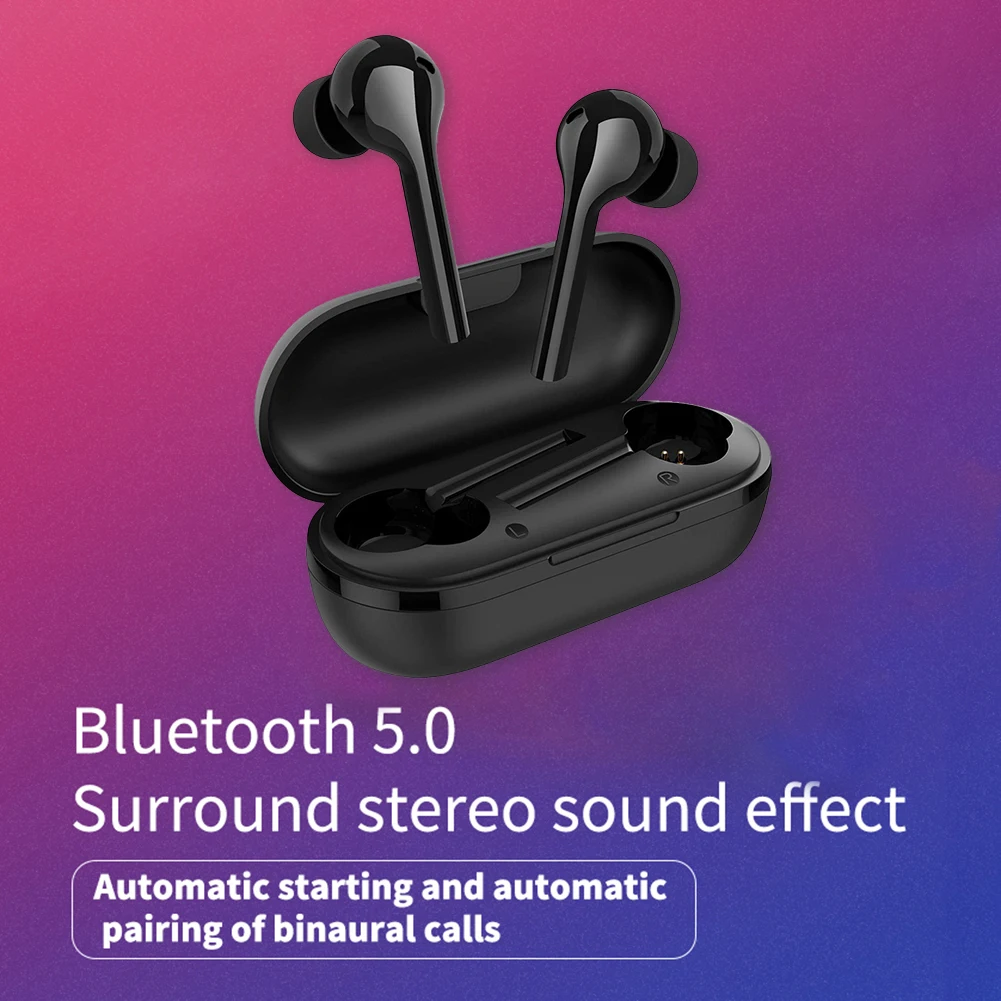 Wireless Bluetooth 5 0 Touch Earphones Stereo Deep Bass Sports Music IPX5 Waterproof Earbuds with Microphone and Charging Box