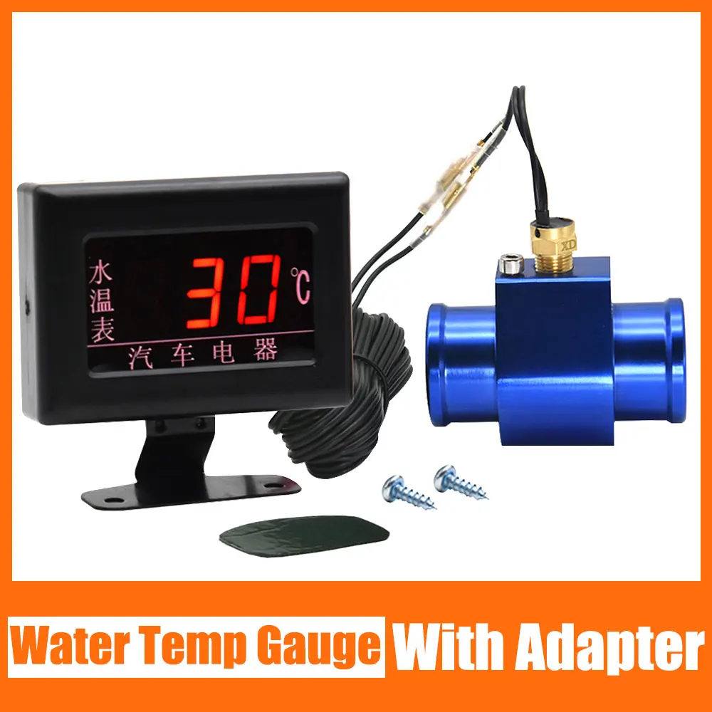/ Universal Digital Water Temperature Gauges + Water Temp Adapter