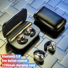 S19 bluetooth 5,0 наушники костной проводимости в ухо Беспроводная Спортивная гарнитура с двойным микрофоном наушники 3D стерео наушники