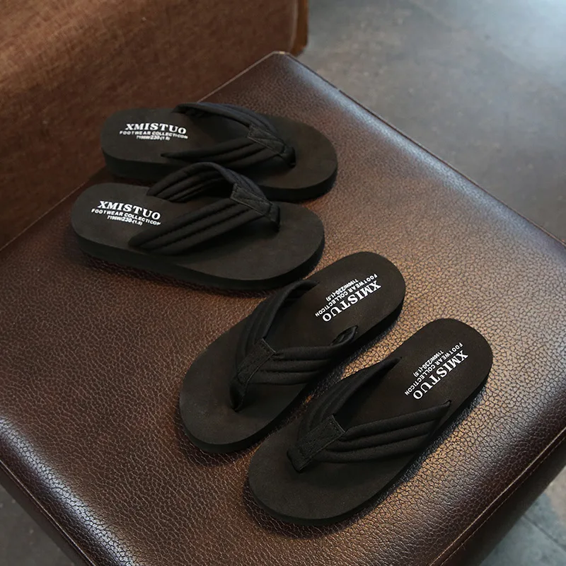 

New Style Flip-flops Women's Thick Bottomed Simple Fashion Outer Wear Flip-flop Slippers Wide Face Low Heel Students Flat Sandal