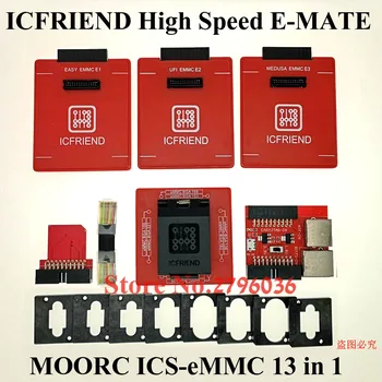 

MOORC ICFRIEND High Speed E-MATE E MATE PRO EMMC ICs-eMMC 13 in 1 BGA Z3X Easy jtag plus,UFI Box,MEDUSA Pro,ATF,Riff Box