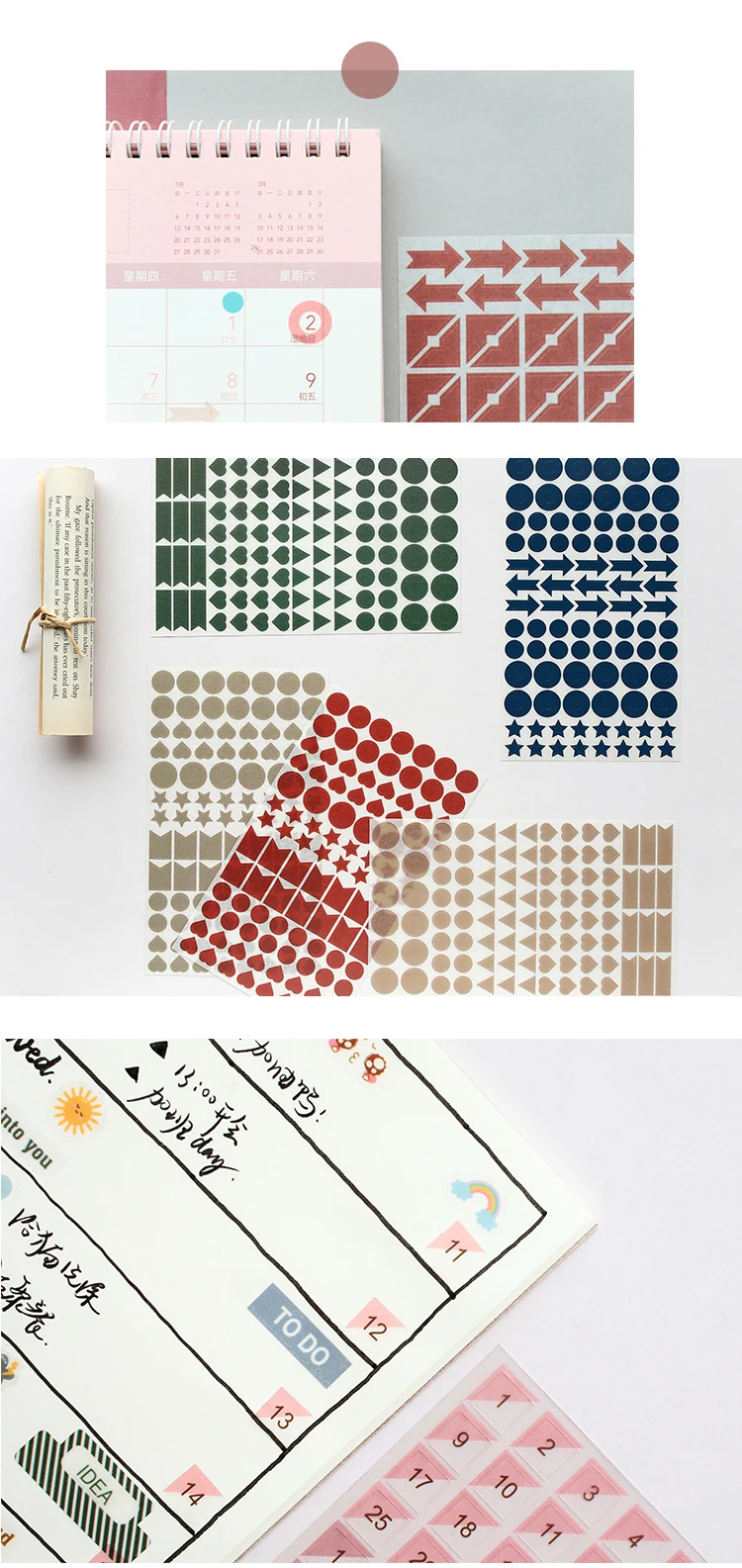 SIXONE руководство набор наклеек бронзовая цвет ful Basic значки-наклейки дневник DIY декоративные цветные Стикеры
