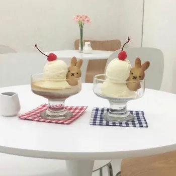

200-300ml Small Goblet Cocktail Cup Ins Ice Cream Bowl Yogurt Pudding Bowl Snack Dessert Cup Milkshake Drinking Bar Tableware