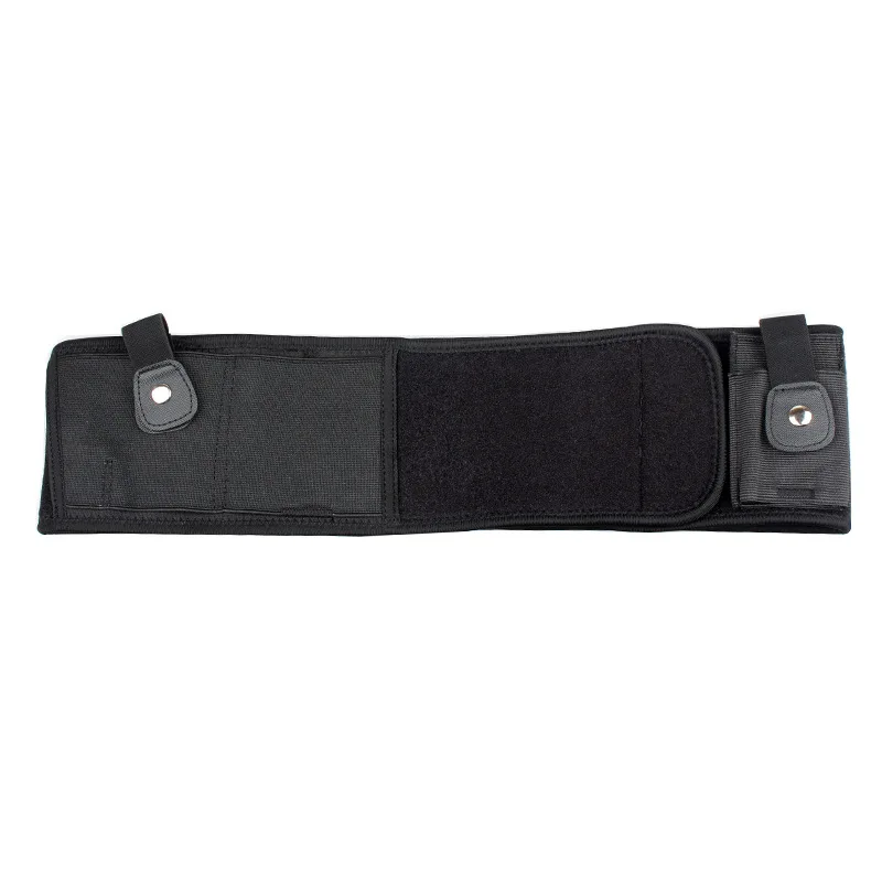 Тактическая кобура для пупка, военный ремень для стрельбы, кобура для пистолета с подсумок для Glock Beretta USP 1911 Revolver - Цвет: black