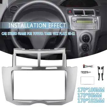 

2 DIN Car DVD/CD Radio Stereo Fascia Panel Frame Adaptor Fitting Kit For Toyota Yaris Vitz Platz 2005 2006 2007 2008 2009-2011
