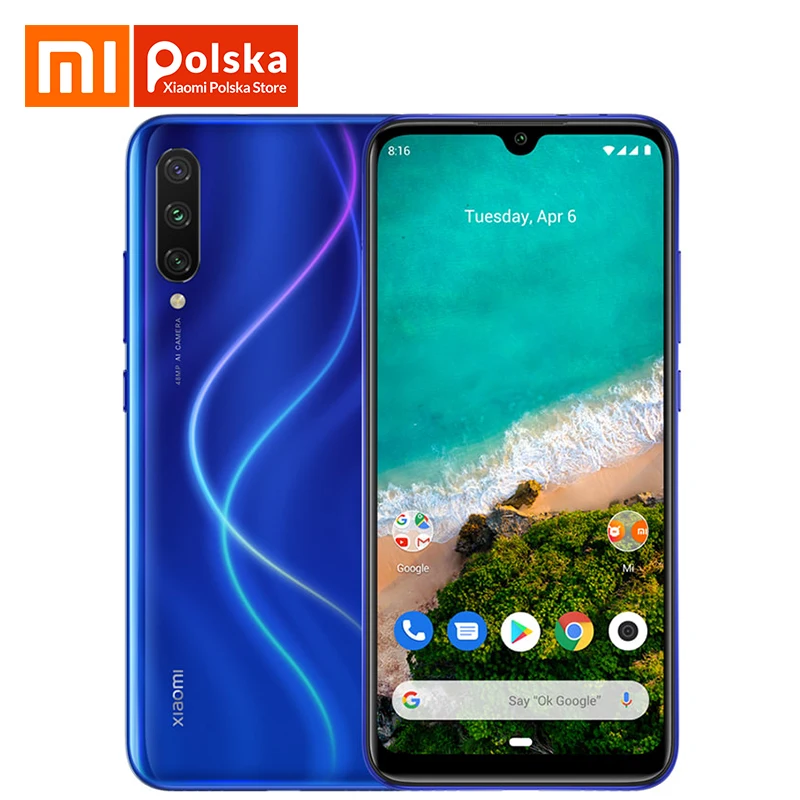 Глобальная версия Xiaomi mi A3 mi A3 4GB 64GB мобильный телефон 48MP+ 32MP камера Snapdragon 665 Восьмиядерный 6,08" 4030 mAh