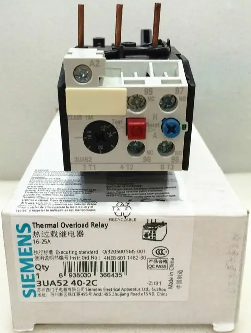 3UA5240-2C 3UA52 40-2C 1 шт. Новое в коробке Siemens тепловое реле перегрузки Бесплатная
